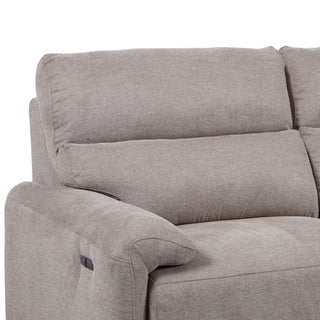 Brookfield Electric Slide out Sofa/Chaise LHF - Tobacco/Brown