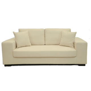 Manhattan 2 Seater Woven Fabric Sofa - Ivory