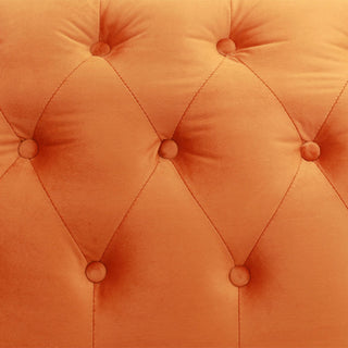 Chesterfield 2 Seater Velvet Sofa - Orange