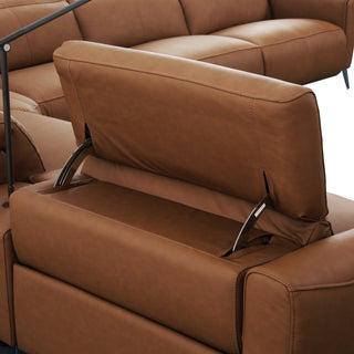 Bronte Standard corner configuration, shown in Oslo-Pecan leather - view 6