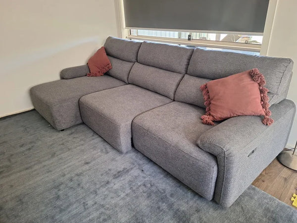 Brookfield Electric Slide out Sofa/Chaise RHF - Tobacco/Brown customer photo