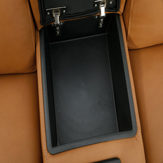 Bronte Genuine Leather lounge with Electric Recliners, Electric Headrests & Console