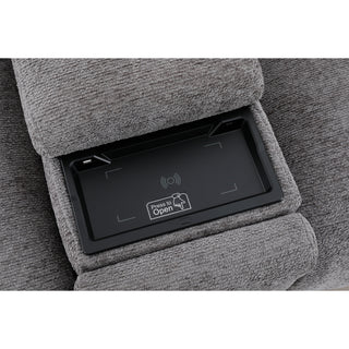 Tivoli 2 Seat Dual Electric Recliner with Electric Telescopic Headrests, Console, Wireless Charging & Speakers - Charcoal