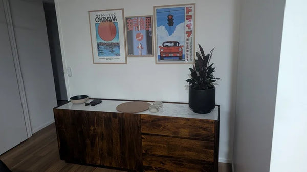 Savoy Natural Marble Top Buffet with 2 Doors & 3 Drawers customer photo