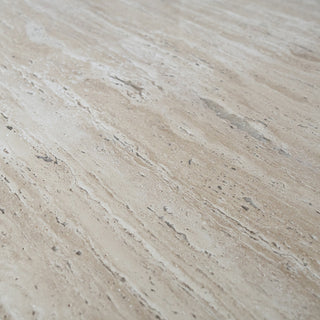 Serenity Natural Travertine and Mango Wood Dining Table