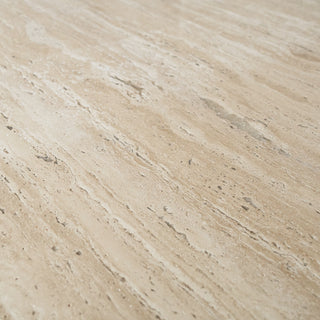 Serenity Natural Travertine and Mango Wood Dining Table