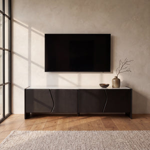 Ares Black Marble Top TV Unit 200cm