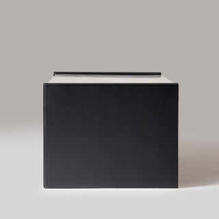 Ares black marble coffee table, side view