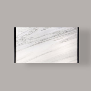 Natural white marble top on Ares black coffee table
