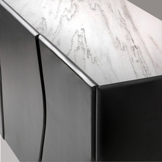 Ares sideboard showing solid slab end panel