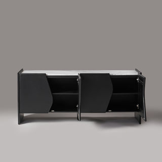 Ares sideboard with doors open showing internal storage