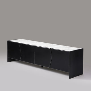 Ares TV unit angled view showing slab end panels