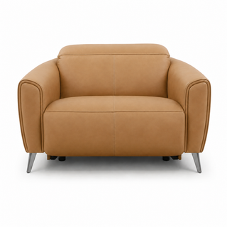 Bronte 1 Seater, shown in Oslo-Antelope leather - front view