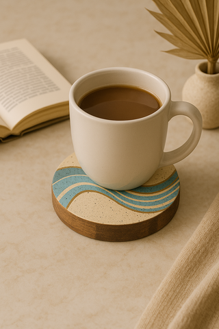 Nautical Coaster Set Of 4 - Mango Wood