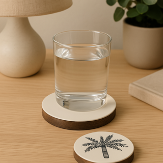 Palm Coaster Set Of 4 - Mango Wood
