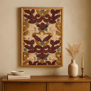 Persian Embroidered Wooden Frame