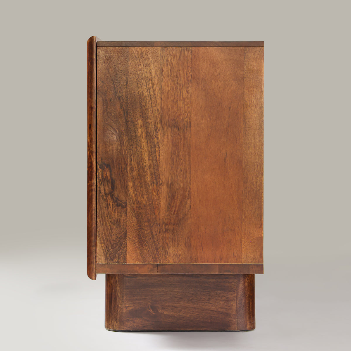 Cinder sideboard end panel and slab leg