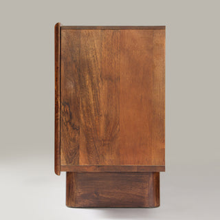 Cinder sideboard end panel and slab leg