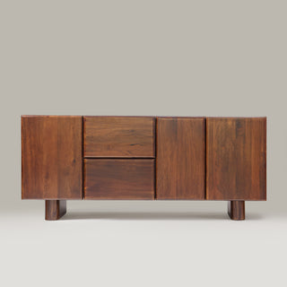 Cinder sideboard front view with three doors and two drawers