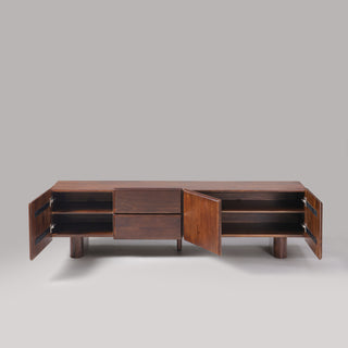 Cinder TV unit with three doors and two drawers
