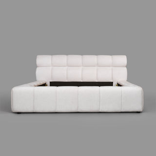 Marshmallow Cloud Bed - straight-on view of frame and headboard