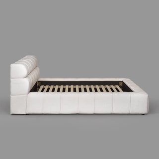 Marshmallow Cloud Bed - angled view showing padded channel sides