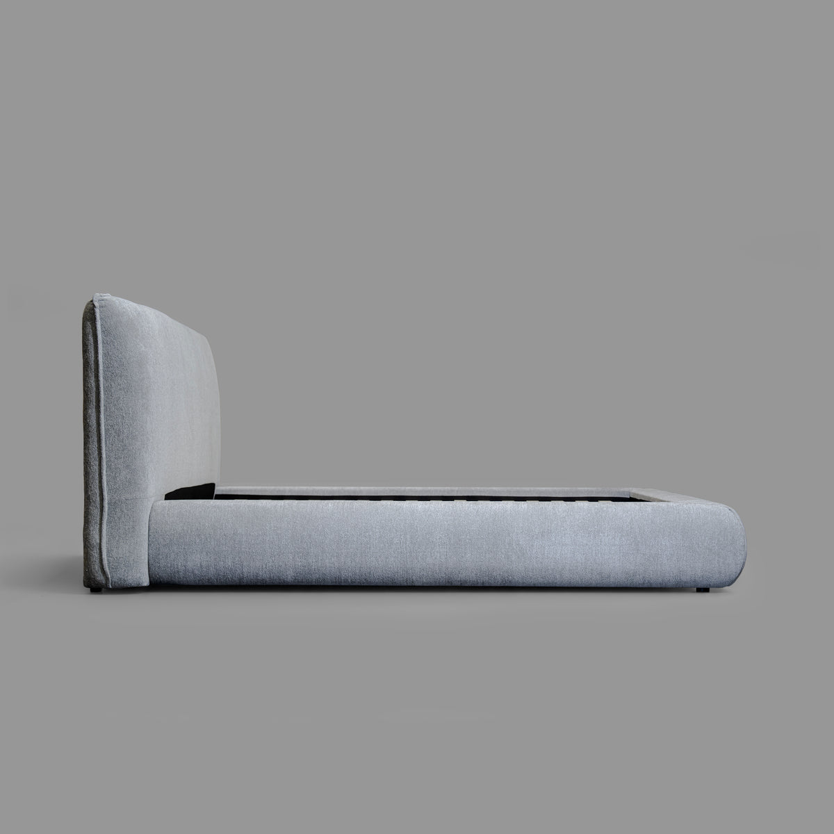 Haze Bed - side profile showing headboard height and low frame