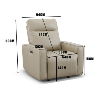 Darly Leather Arm Chair Power Recliner