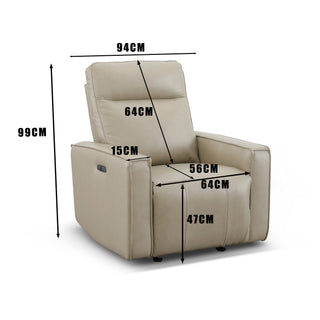 Darly Leather Arm Chair with Electric Recliner