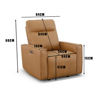 Darly Leather Arm Chair Power Recliner