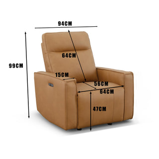 Darly Leather Arm Chair with Electric Recliner
