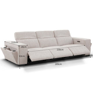 Aspen 3.5 Seat Fabric Electric Recliner with Electric Headrest