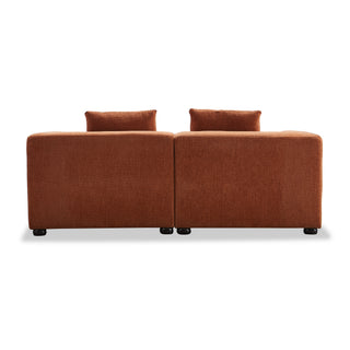 Jason 2.5 Seater Fabric Sofa - Rust
