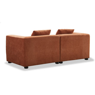 Jason 2.5 Seater Fabric Sofa - Rust