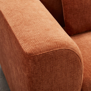 Jason 2.5 Seater Fabric Sofa - Rust