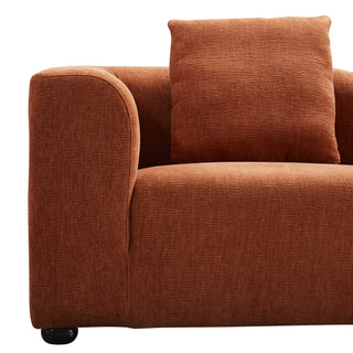 Jason 2.5 Seater Fabric Sofa - Rust