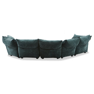 Zylo Italia Chaise sofa With Adjustable Arms/Headrest - Midnight Green
