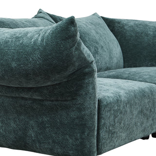 Zylo Italia Chaise sofa With Adjustable Arms/Headrest - Midnight Green