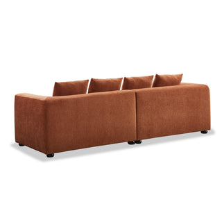 Jason 3.5 Seater Fabric Sofa - Rust