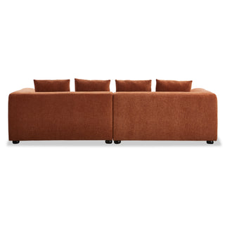 Jason 3.5 Seater Fabric Sofa - Rust