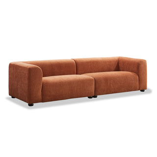 Jason 3.5 Seater Fabric Sofa - Rust