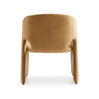 Arlo Velvet Arm Chair - Brass Tone