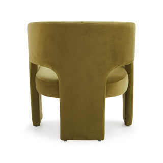 Velano Velvet Arm Chair - Olive Green