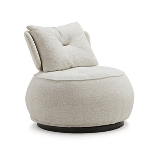 Nomi Boucle Fabric Swivel Chair