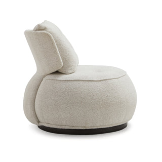Nomi Boucle Fabric Swivel Chair