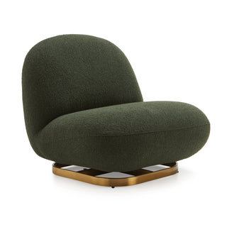 Nest Swivel Chair - Midnight Green/Brass Finish