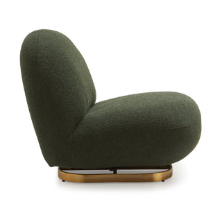 Nest Swivel Chair - Midnight Green/Brass Finish