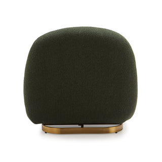 Nest Swivel Chair - Midnight Green/Brass Finish