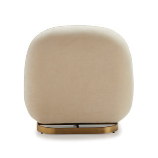 Nest Swivel Chair - Cream/Brass Finish