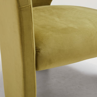 Velano Velvet Arm Chair - Olive Green
